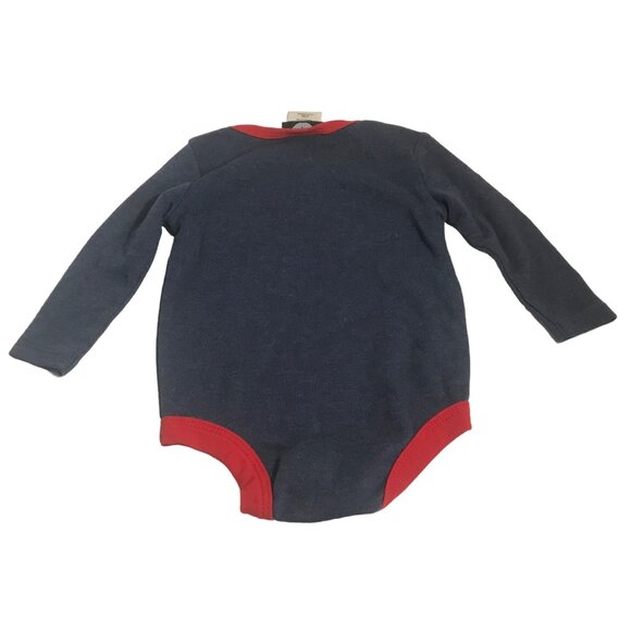 The Beatles Baby Bodysuit 6-12M Long Sleeve Navy Red Cotton Blend Snap Closure - Picture 4 of 6